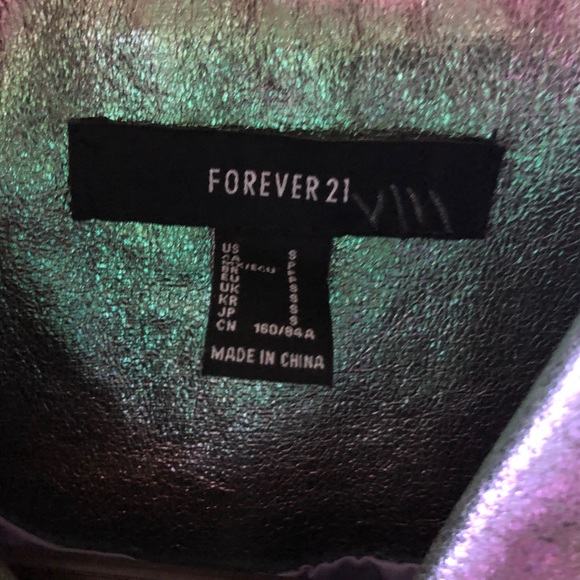 Holographic Iridescent Hologram Moto Jacket S EUC - Picture 6 of 10